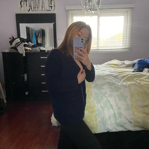 Xs Forvever 21 Navy Blue Knit Cardigan - Picture 2 of 4